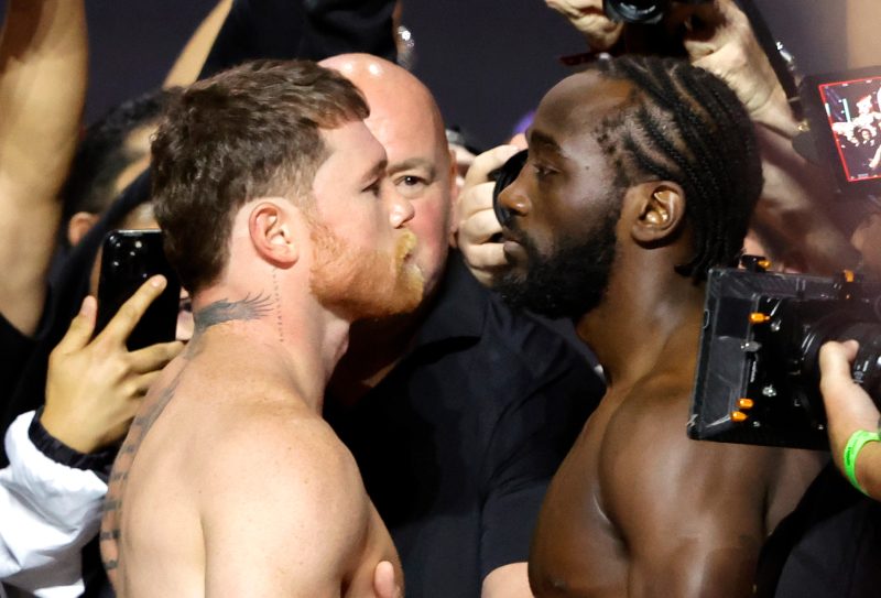 Canelo Álvarez, Terence Crawford face off for final time before fight